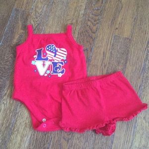 0-3 month American pride matching set!